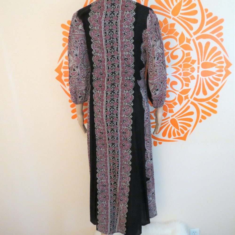 Free People Black & Purple Flowy Dress XS - Picture 3 of 3